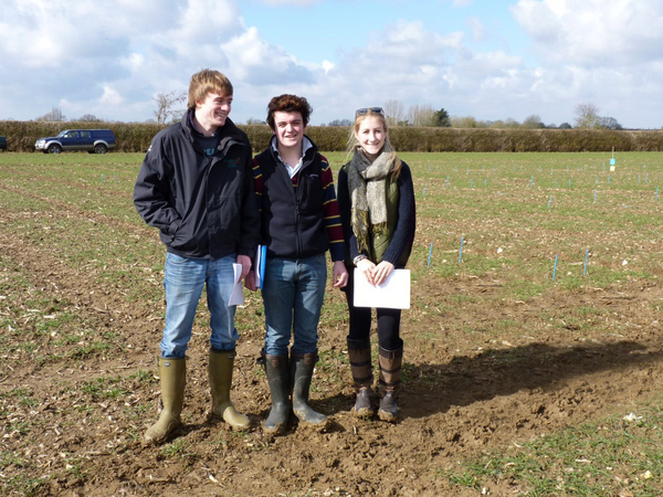 The winning team from Easton & Otley College - James Cunningham, Simon Harwood, Anna Murray (missing George Gay 